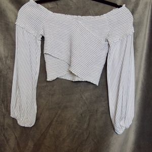 GUESS Crossed Crop Top